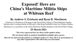 Here Are China's Maritime Militia Ships At