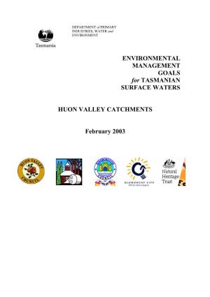 Huon Valley Catchments