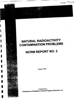 Natural Radioactivity Contamination Problems