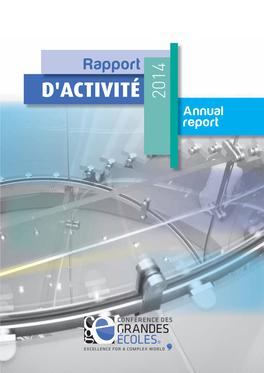 D'activité 2014 Annual Report Les Activités Des La CGE Sommaire