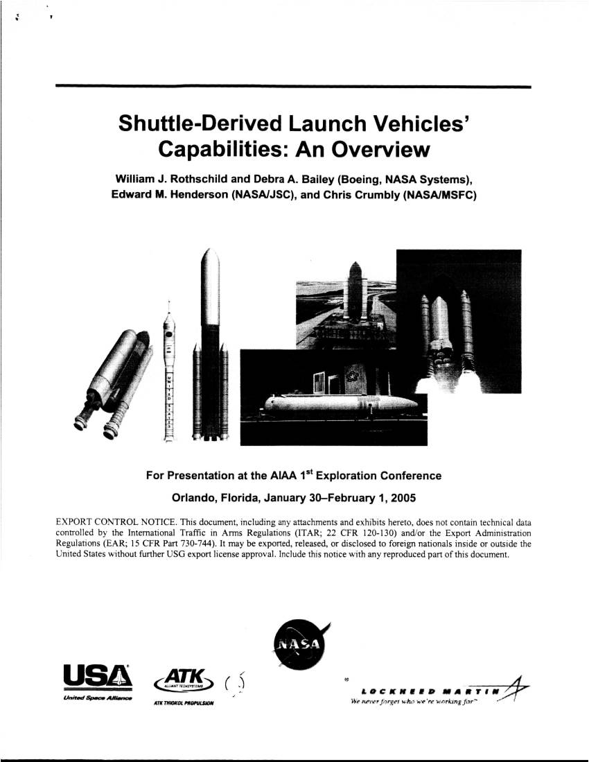 Shuttle-Derived Launch Vehicles' Capabilities: an Overview