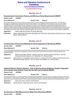 Noise and Vibration Conference & Exhibition