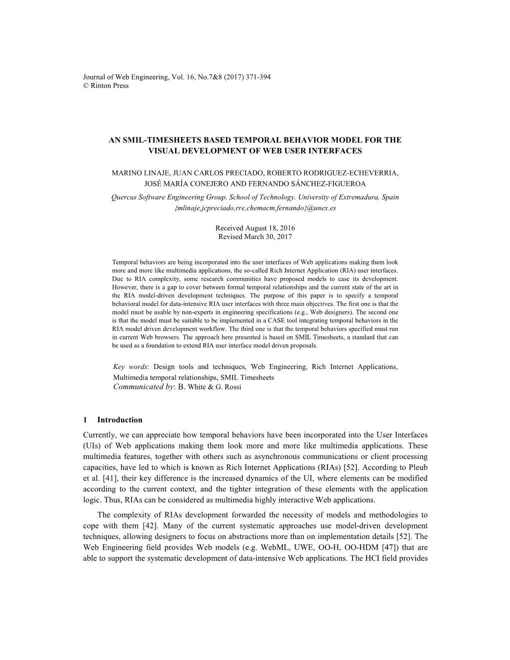 An Smil-Timesheets Based Temporal Behavior Model for the Visual Development of Web User Interfaces