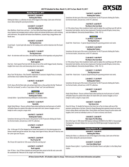 AXS TV Schedule for Mon. March 13, 2017 to Sun. March 19, 2017