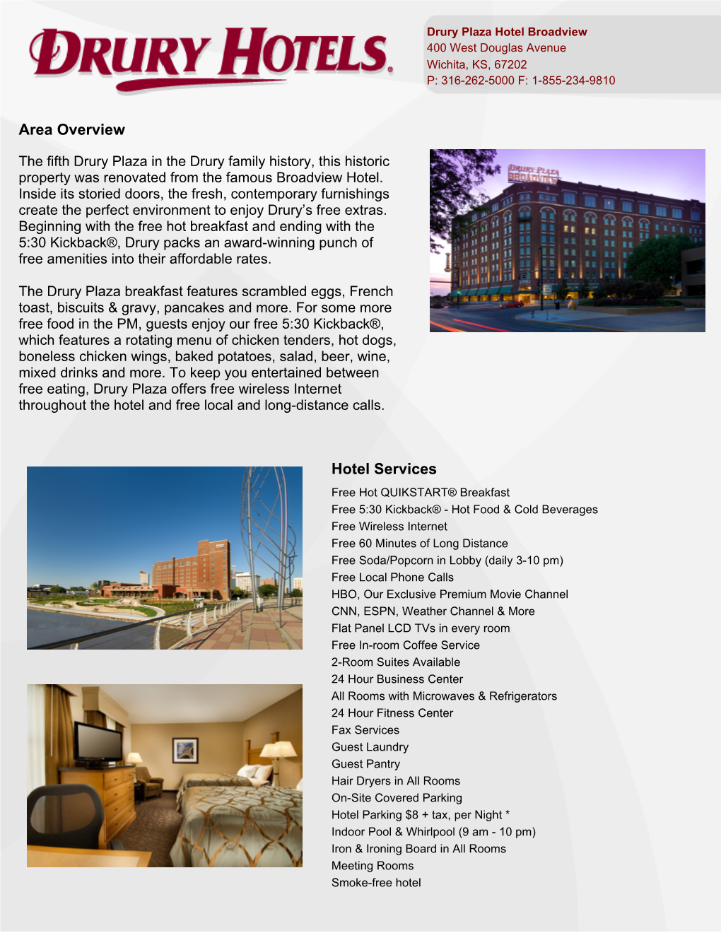 Area Overview Hotel Services