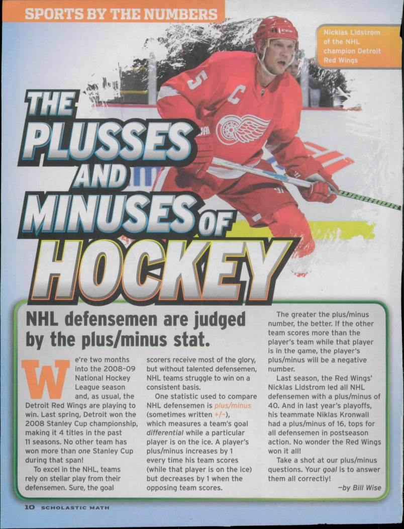 NHL Defensemen Are Judged by the Plus/Minus Stat