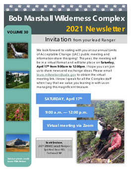 2021 Bob Marshall Wilderness Complex Newsletter
