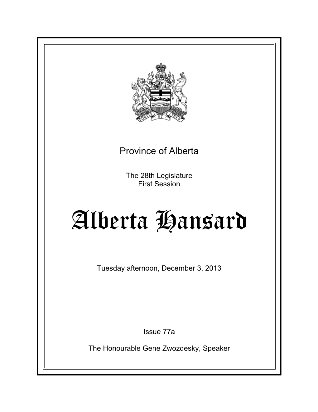 Alberta Hansard