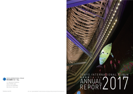 ANNUAL REPORT 2017 Tokyo International Forum Co.,Ltd