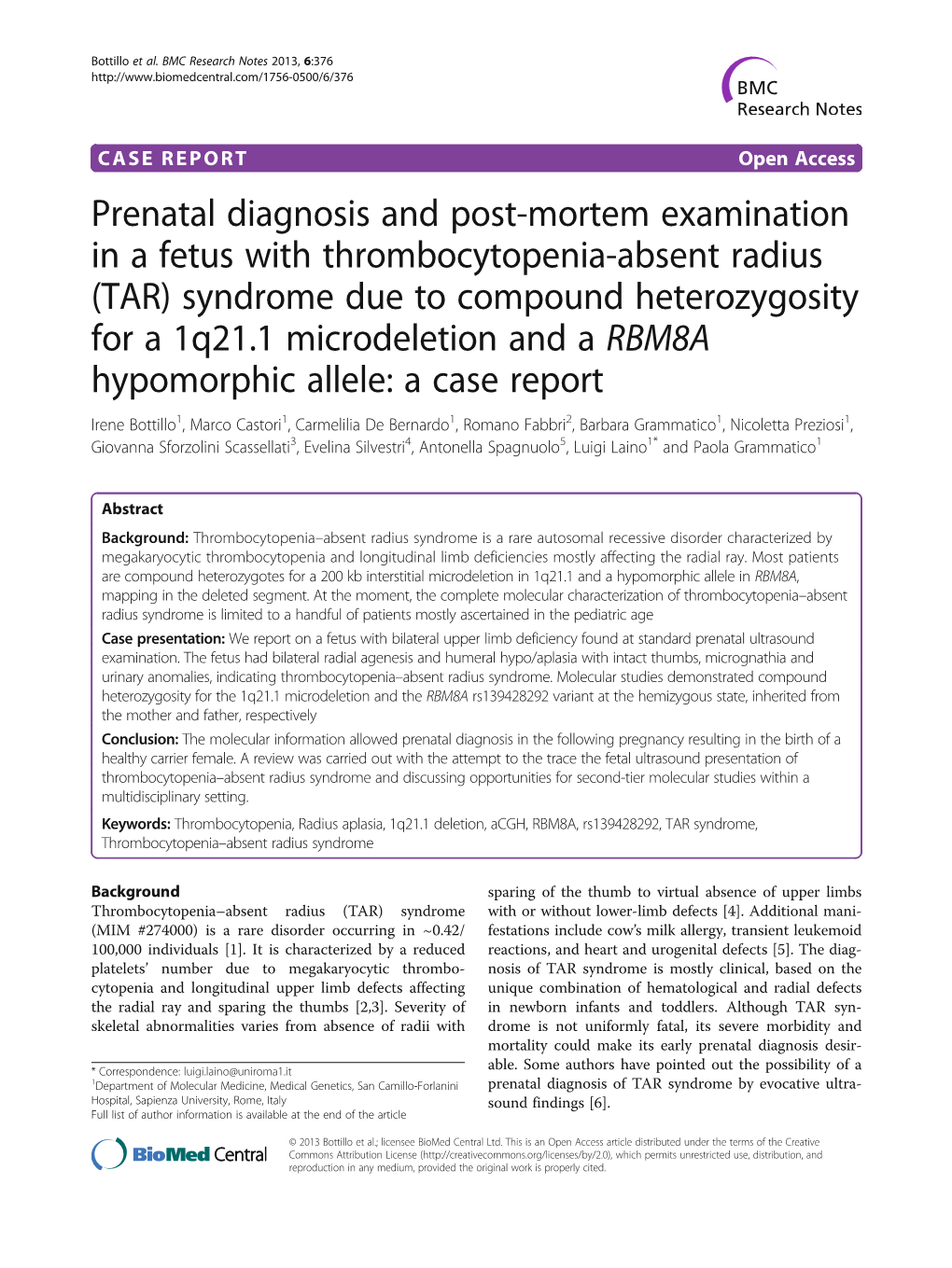 Prenatal Diagnosis and Post-Mortem Examination