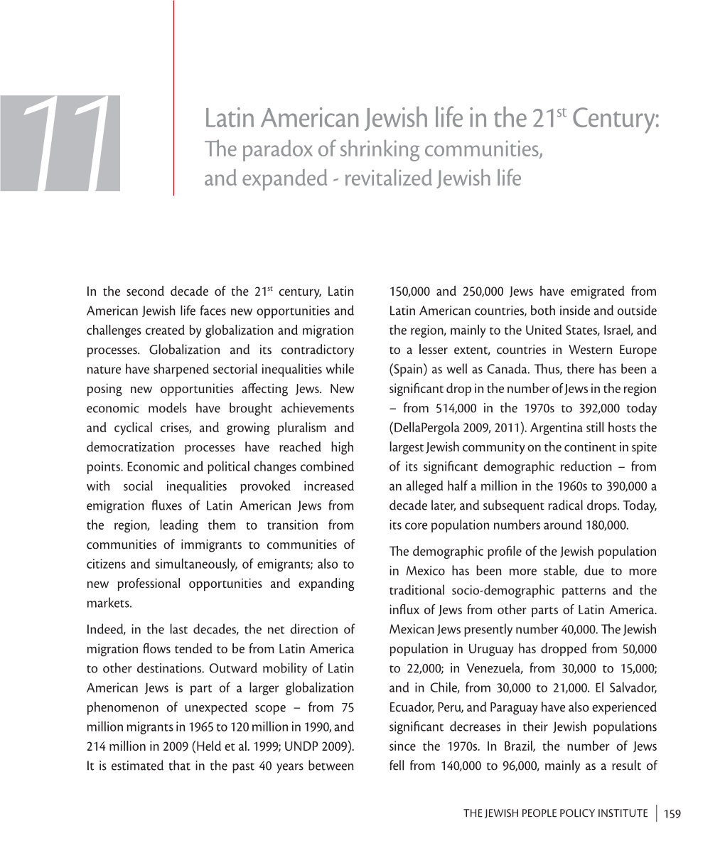 Latin American Jewish Life in the 21St Century: 