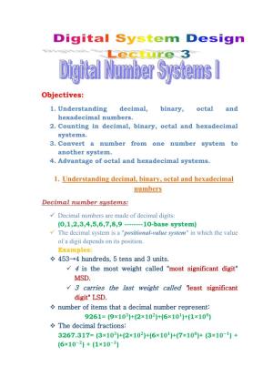 1. Understanding Decimal, Binary, Octal and Hexadecimal Numbers