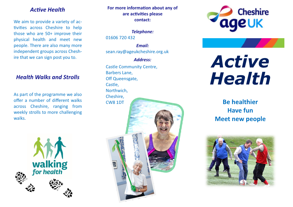Active Health Activity Leaflet