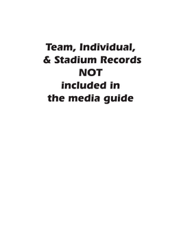 Records Not in Media Guide:Layout 1.Qxd