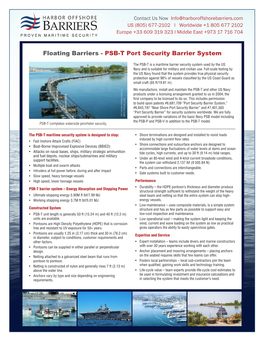 Floating Barriers - PSB-T Port Security Barrier System