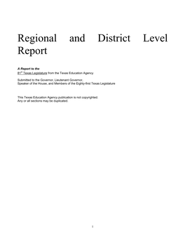 Section III: Regional Education Service Centers
