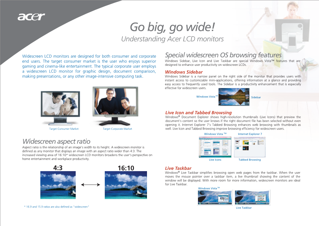 Go Big, Go Wide! Understanding Acer LCD Monitors Widescreen Aspect