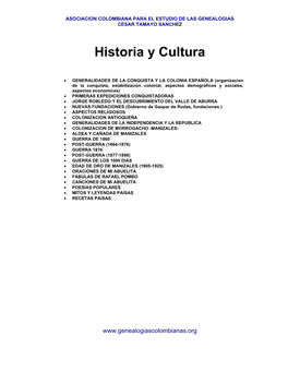Historia Y Cultura