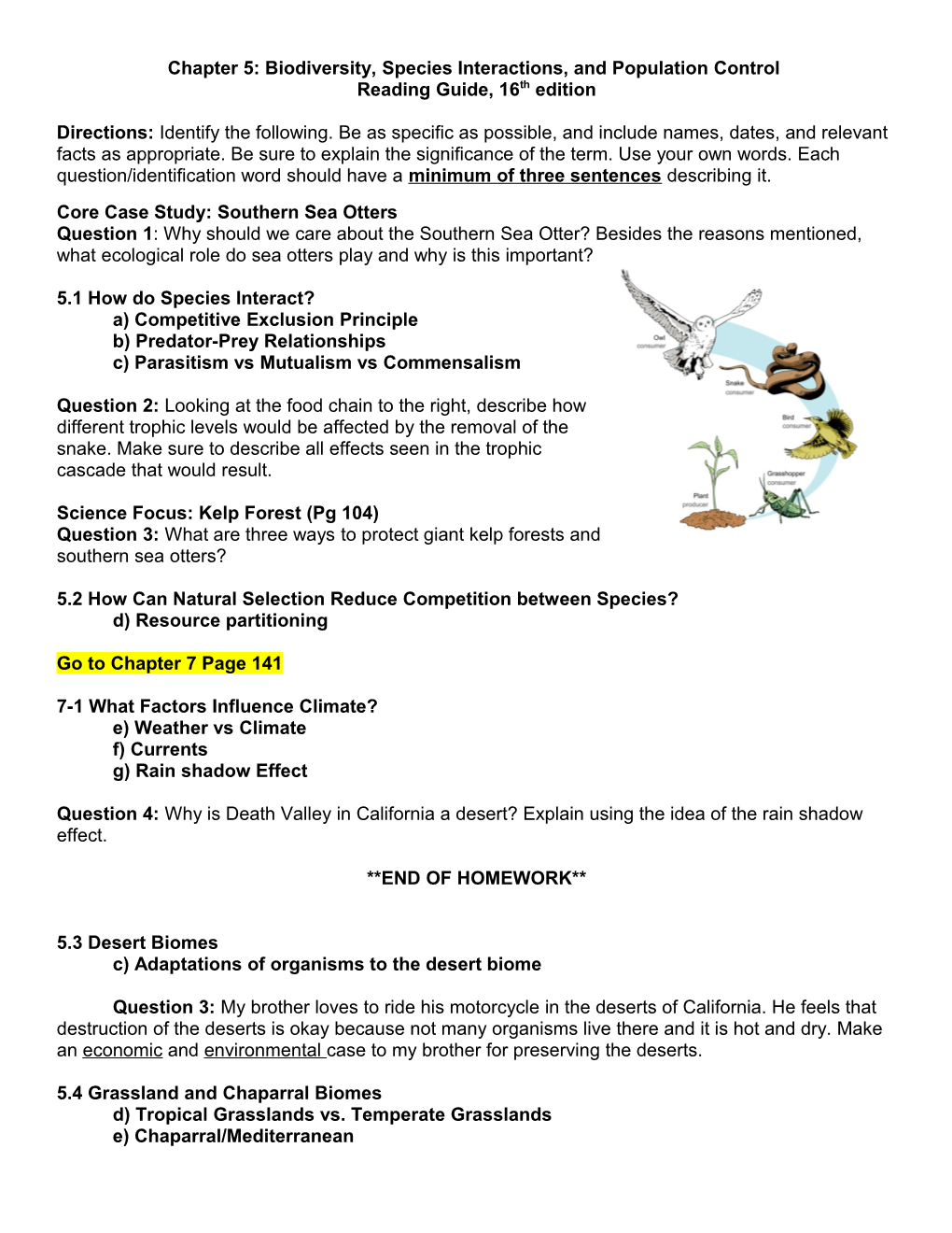 Chapter 7: Geographical Ecology, Climate, and Biomes