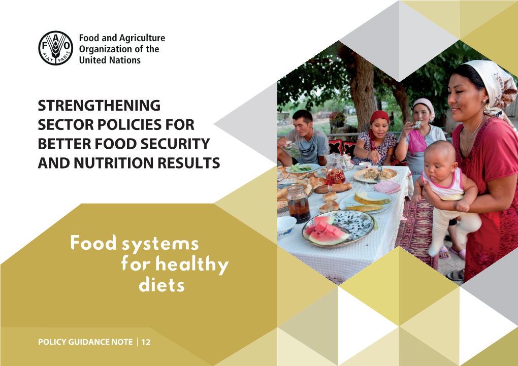Food Systems for Healthy Diets