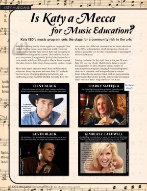 Is Katy a Mecca for Music Education