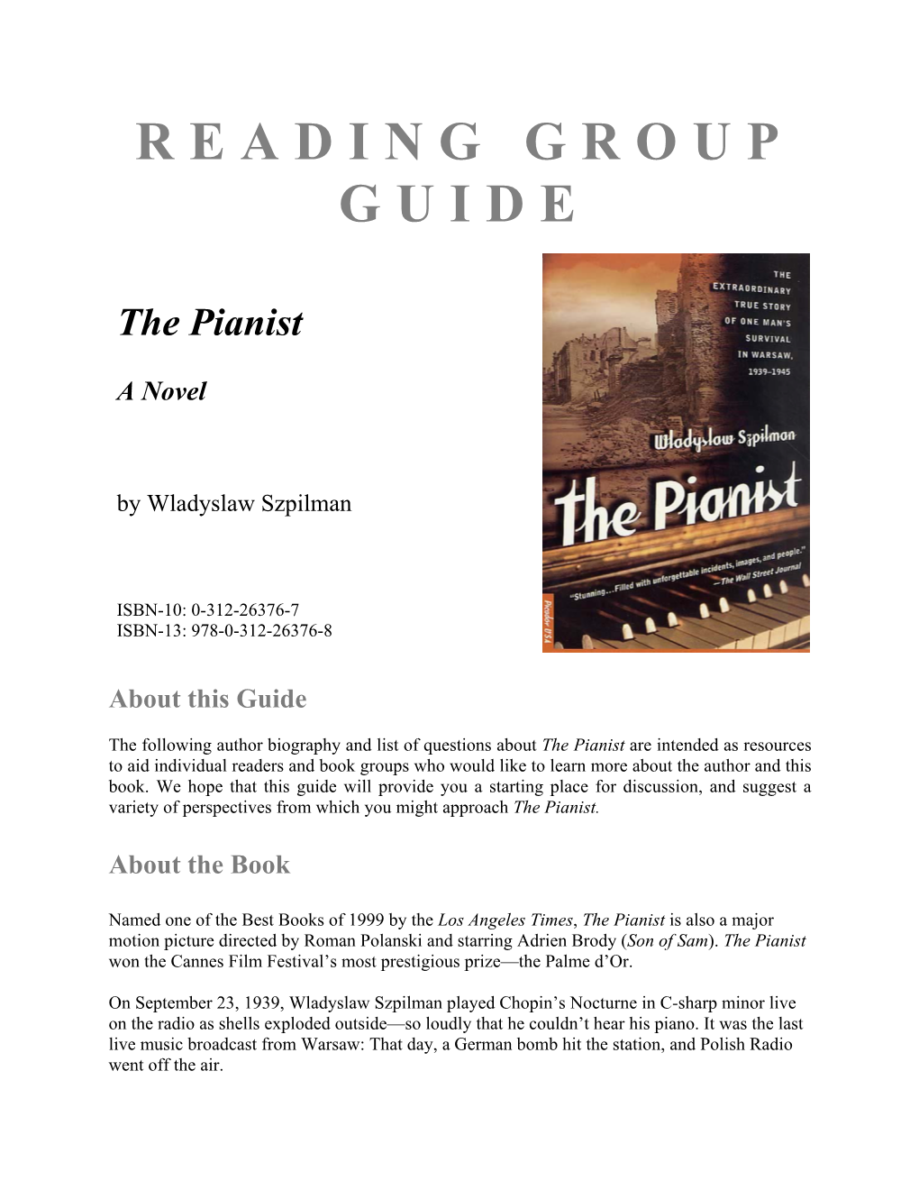Reading Group Guide