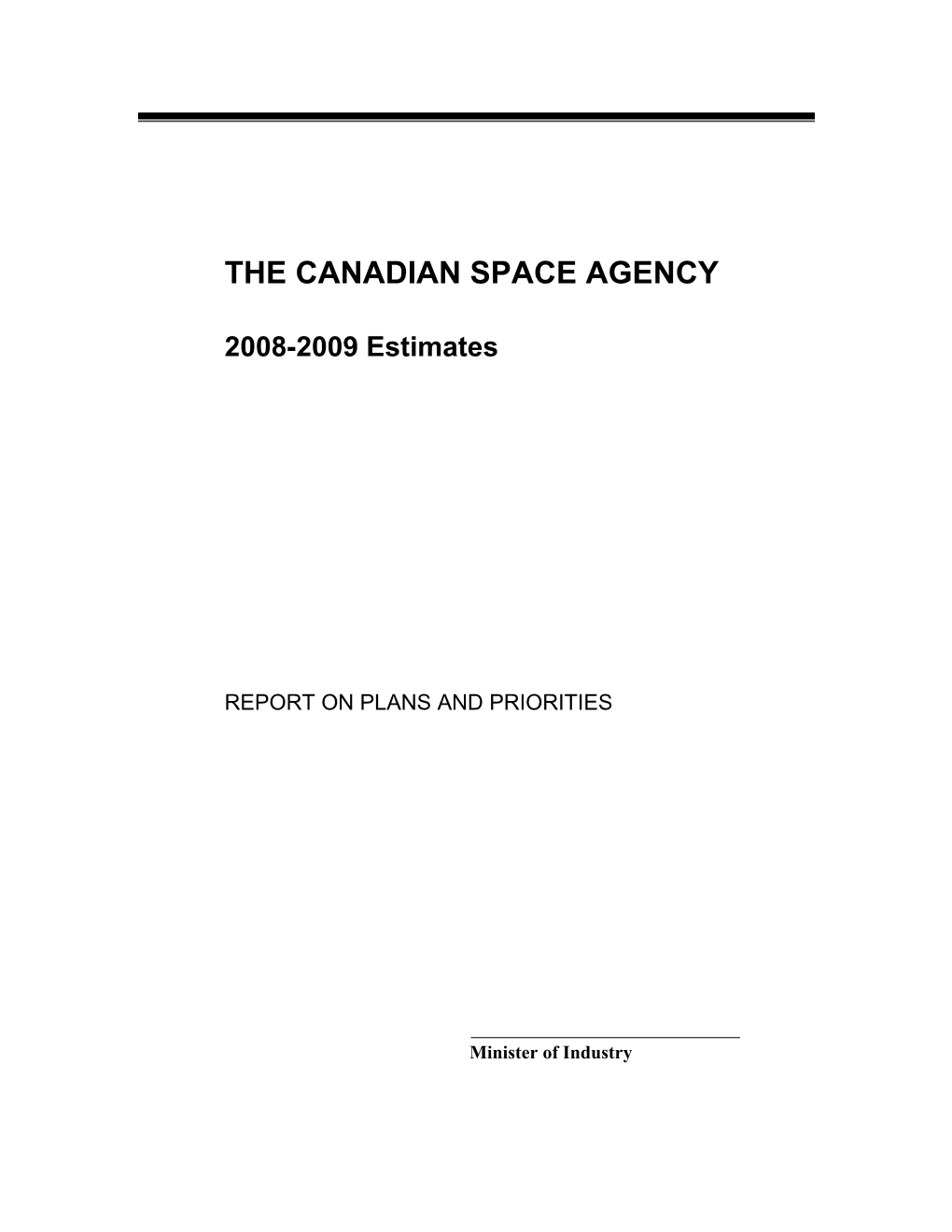The Canadian Space Agency