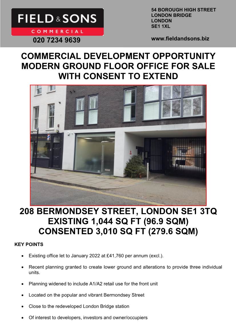 208 Bermondsey Street London Se1