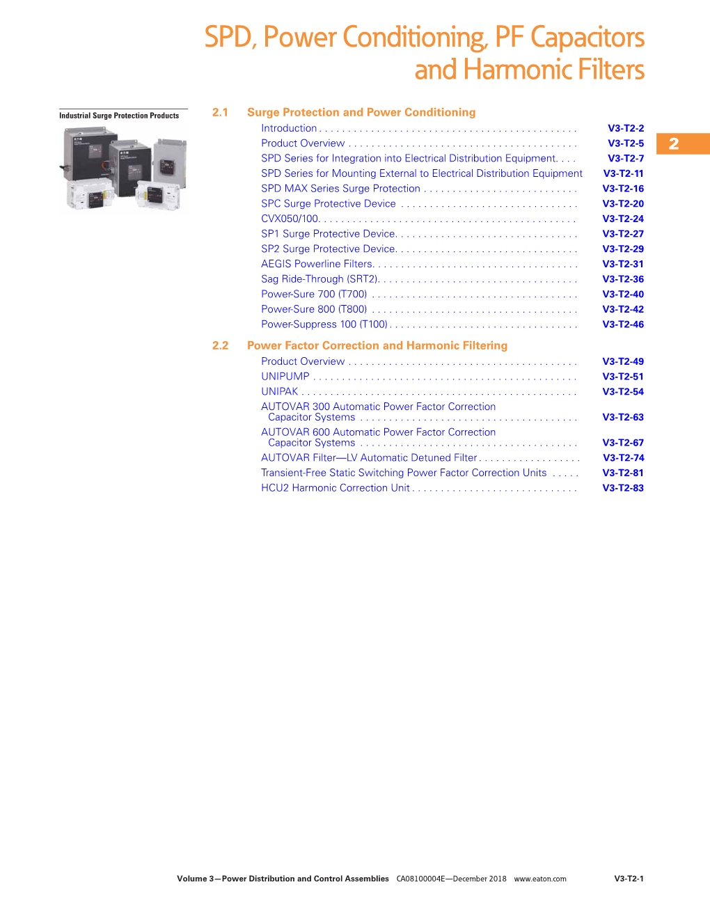 Eaton SPD, Power Confitioning, Power Factor Capacitors