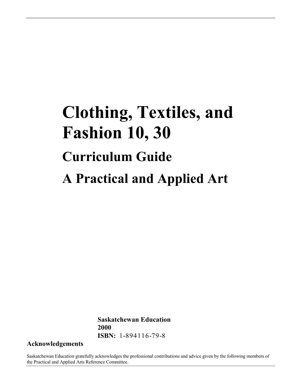 CLOTHING, TEXTILES, and FASHION, 10 and 30