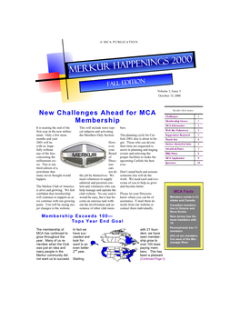 MCA Newsletter Vol 1, Issue 3