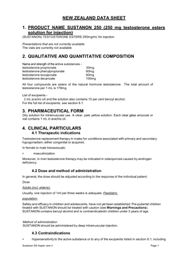 New Zealand Data Sheet 1. Product Name