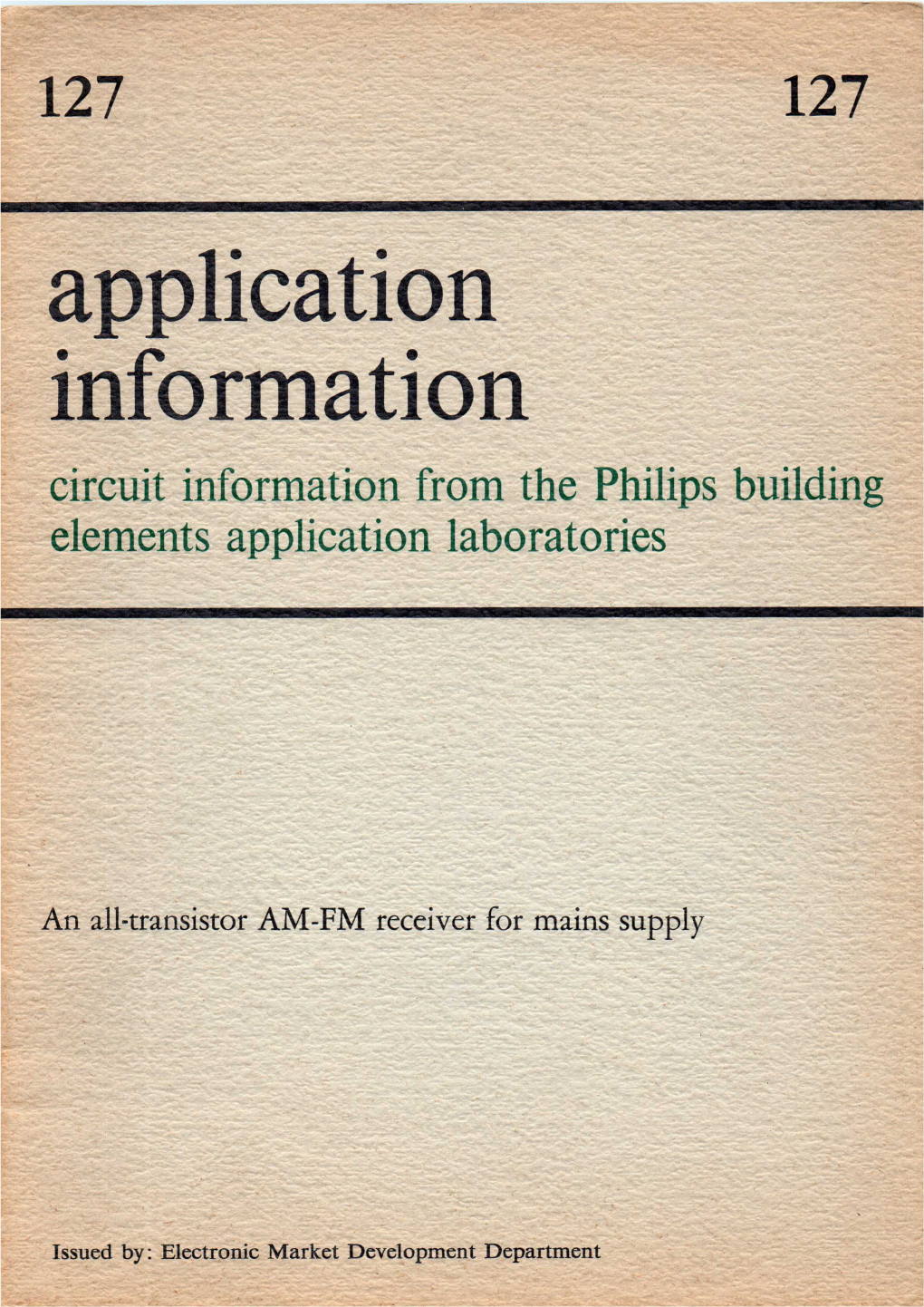 An All-Transistor AM-FM Receiver for Mains Supply by R