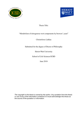 Thesis Style Document