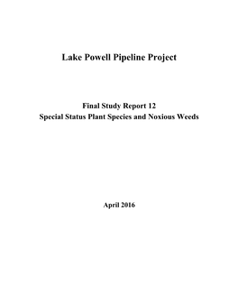 Lake Powell Pipeline Project