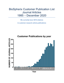 Biospherix Customer Publication List Journal Articles 1985 – December 2020