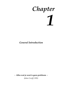 Chapter 1: General Introduction