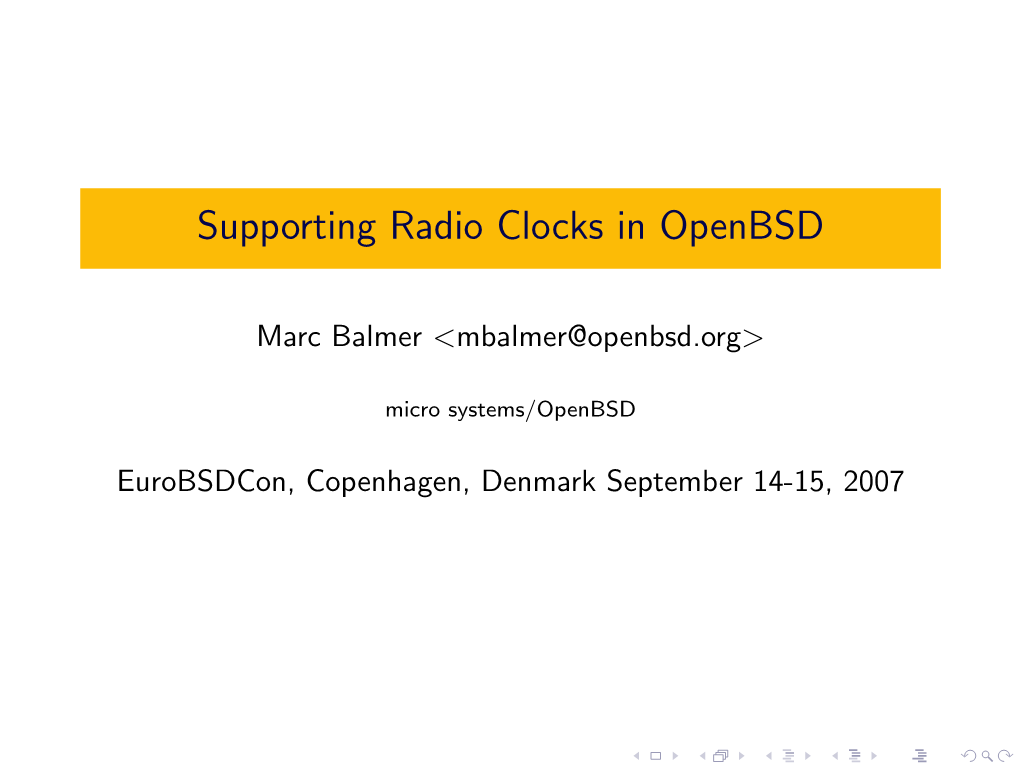 Supporting Radio Clocks in Openbsd