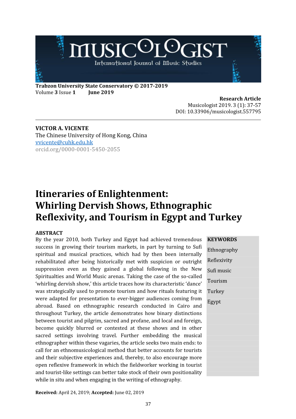Whirling Dervish Shows, Ethnographic Reflexivity, and Tourism in Egypt and Turkey