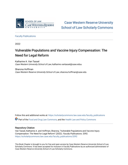 Vulnerable Populations and Vaccine Injury Compensation: the Need for Legal Reform
