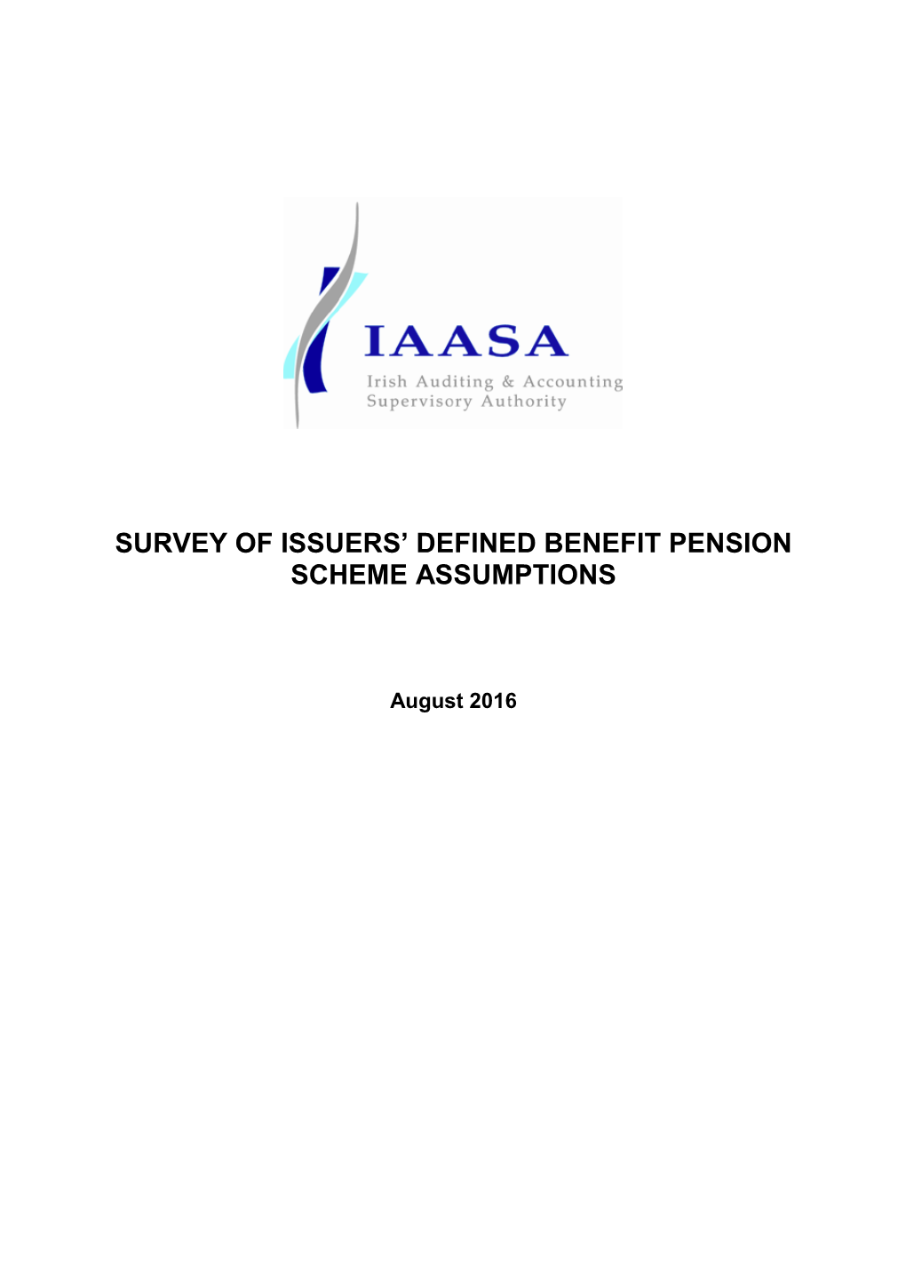 Survey of Issuers' Defined Benefit Pension Scheme