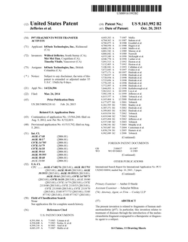 (12) United States Patent (10) Patent No.: US 9,161,992 B2 Jefferies Et Al