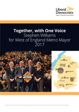 Together, with One Voice Stephen Williams for West of England Metro Mayor 2017