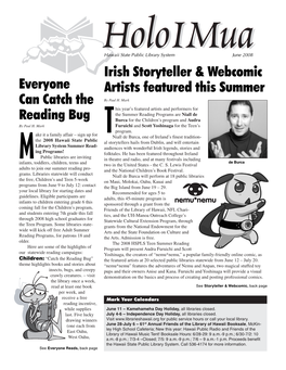 Irish Storyteller & Webcomic Artists Featured This Summer Everyone Can Catch the Reading