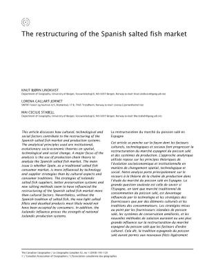 The Restructuring of the Spanish Salted Fish Market