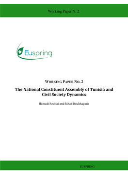 The National Constituent Assembly of Tunisia and Civil Society Dynamics