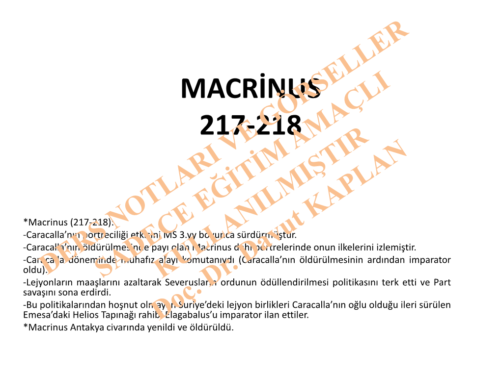 Macrinus 217-218