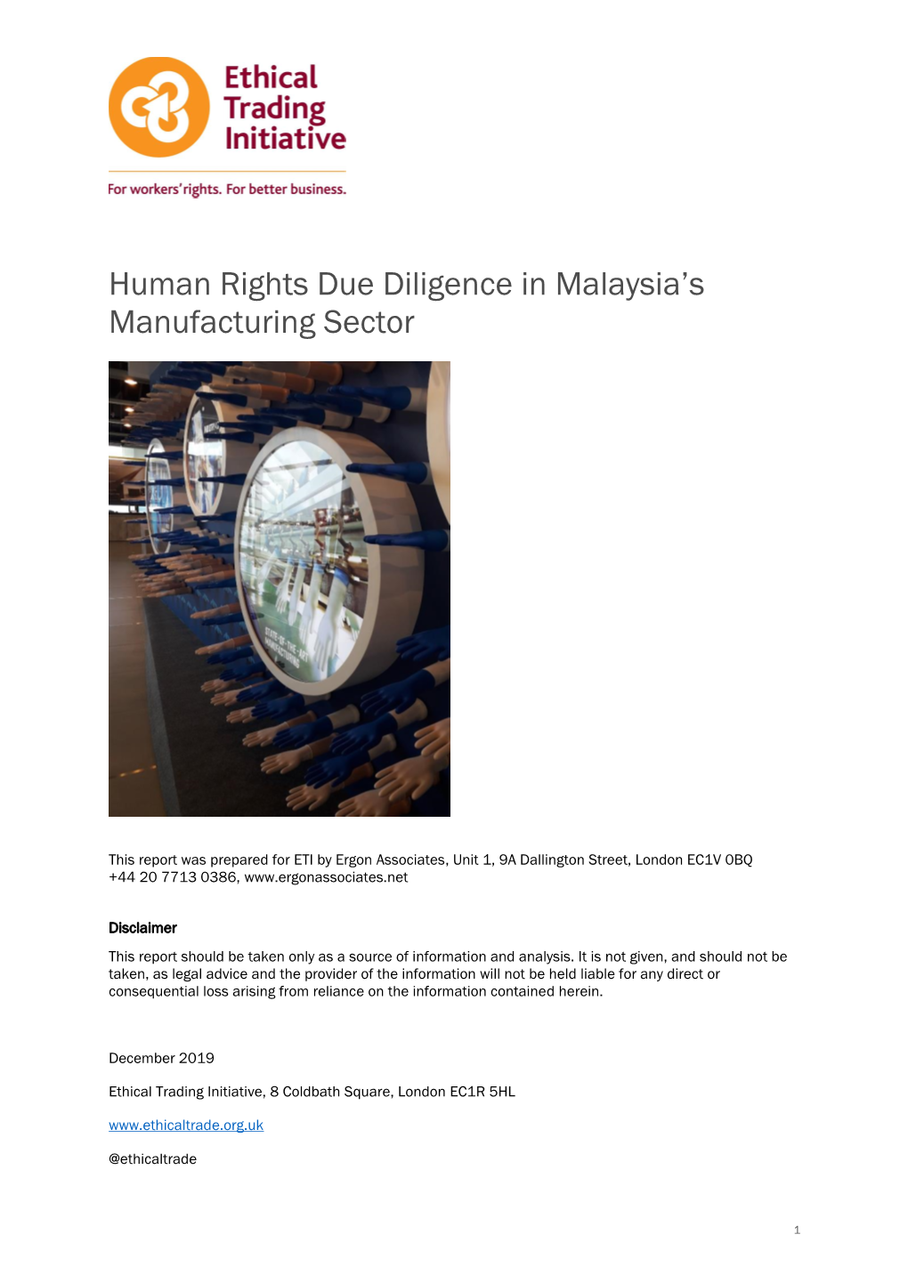 Human Rights Due Diligence in Malaysia's Manufacturing Sector