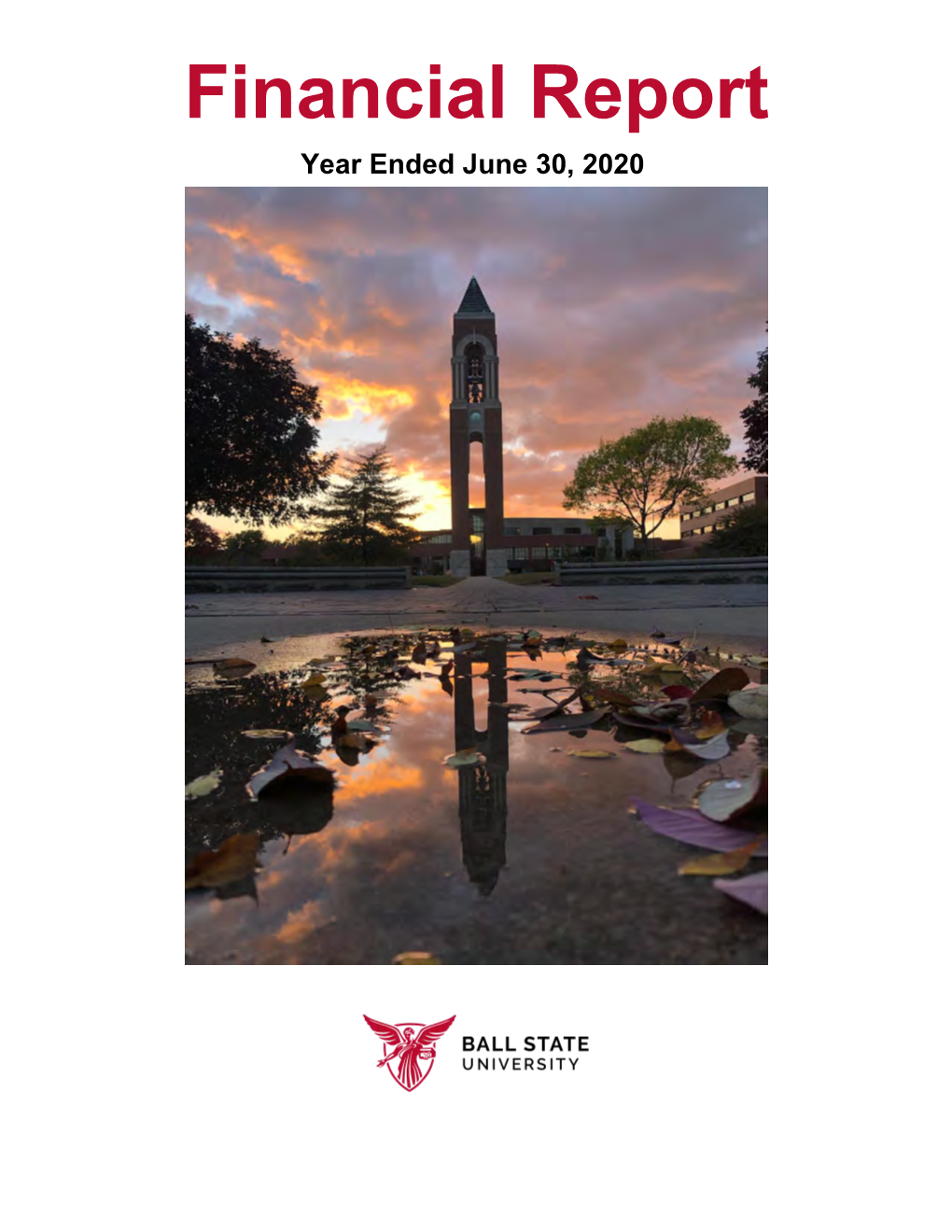 Financial Report Year Ended June 30, 2020 Front Cover: Shafer Tower