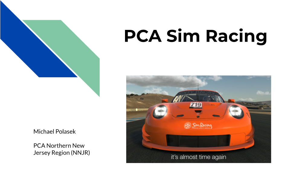 PCA Sim Racing Series
